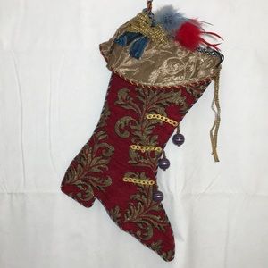 Vintage Victorian Boot Christmas Stocking